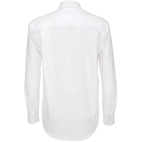 B&C Herr Oxford långärmad skjorta / Herrskjortor S Vit White S