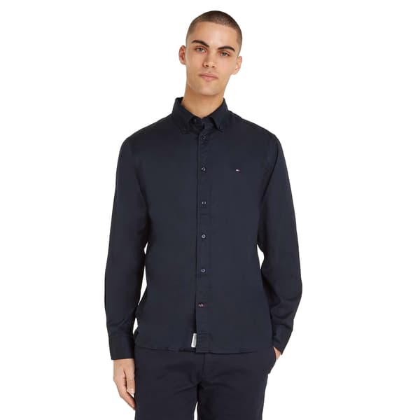 Tommy Hilfiger Herr Core Flex Poplin Skjorta M Blå Blue M