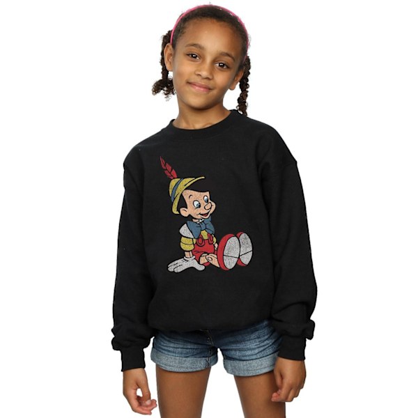 Disney Girls Pinocchio Classic Pinocchio Sweatshirt 7-8 år B Black 7-8 Years