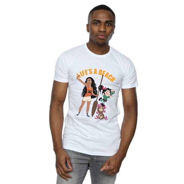 Disney Herr Wreck It Ralph Moana Och Vanellope T-shirt 5XL Vit White 5XL