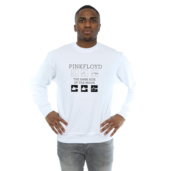 Pink Floyd Mens Pyramid Trio Sweatshirt 4XL Vit White 4XL