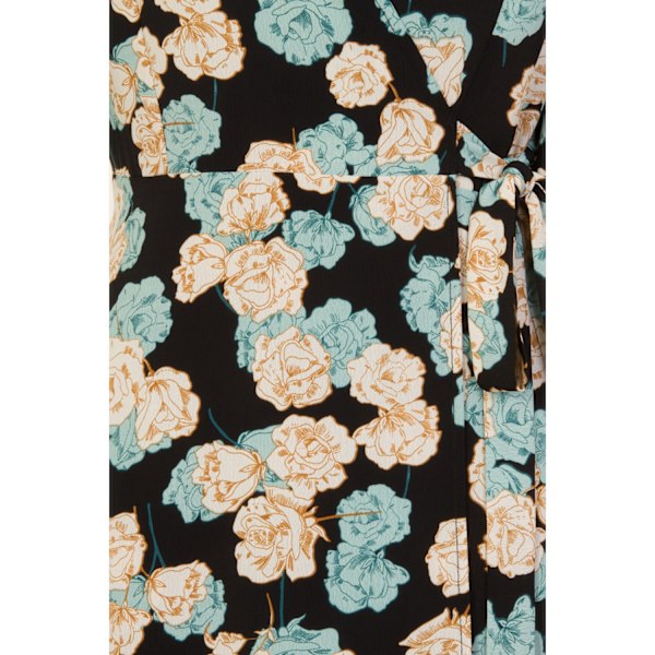 Girls On Film Dam/Dam Frill Detalj Wrap Klänning 8 Svart Black 8