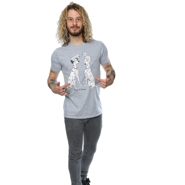 101 Dalmatiner Herr Pongo Och Perdita Bomull T-shirt 3XL Sport Sports Grey 3XL
