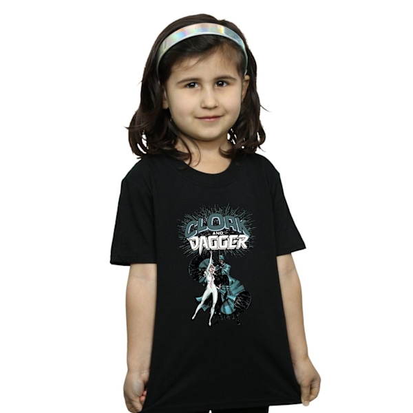 Marvel Girls Cloak And Dagger Shadow Dance Bomull T-shirt 12-13 Black 12-13 Years