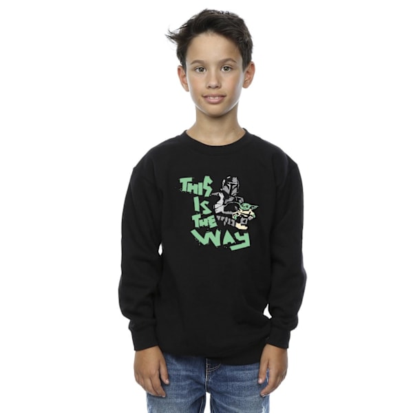 Star Wars Boys The Mandalorian This Is The Way Duo Sweatshirt 1 Black 12-13 Years