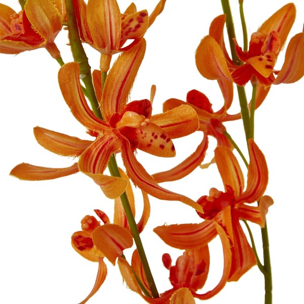 Hill Interiors Cymbidium Spray Konstgjord Blomma One Size Orange Orange One Size