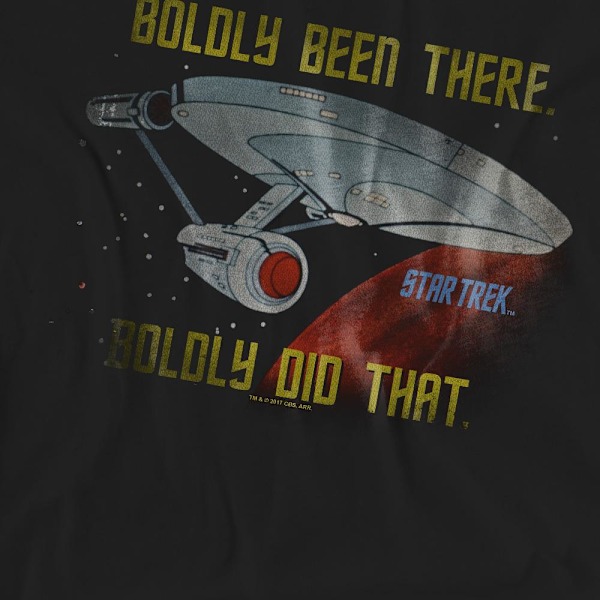 Star Trek Unisex Vuxen Boldly Did That T-Shirt M Svart Black M