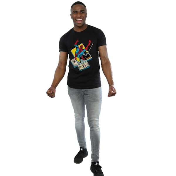 Marvel Herr Spider-Man Block T-shirt S Svart Black S