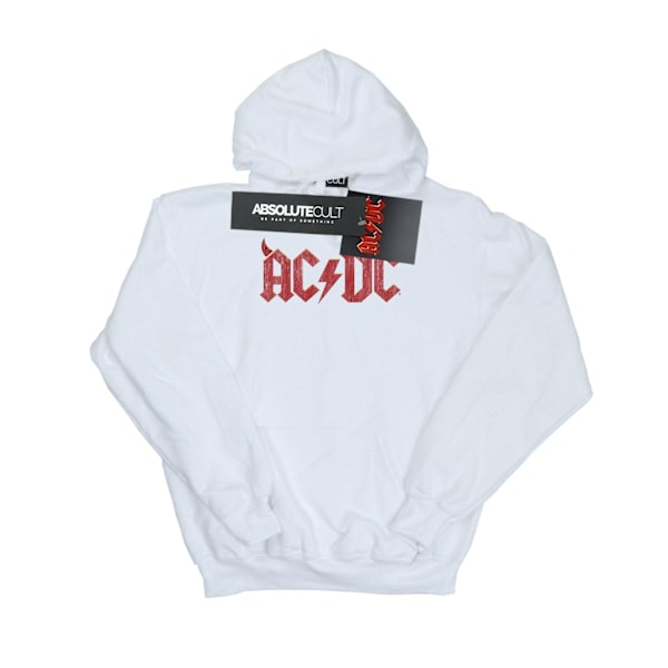 AC/DC Dam/Kvinnor Horns Logo Hoodie XXL Vit White XXL