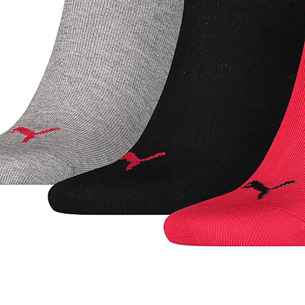 Puma Unisex Adult Invisible Socks (3-pack) 6 UK-8 UK Svart/Röd/Grå Black/Red/Grey 6 UK-8 UK