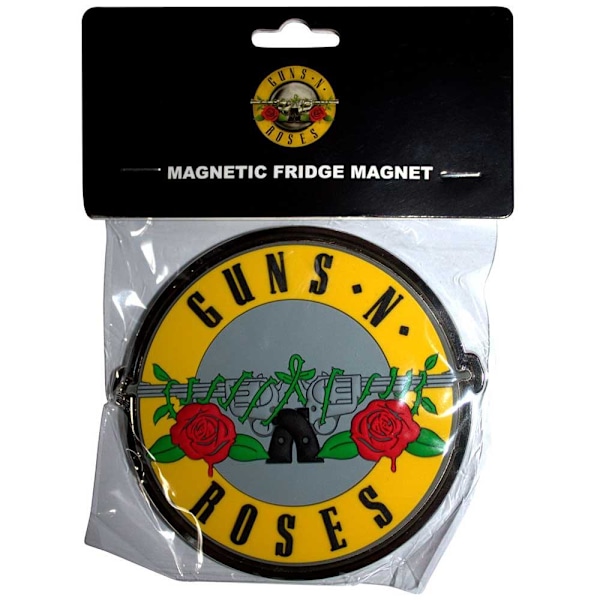 Guns N' Roses Klassisk Logotyp Kylskåpsmagnet En Storlek Gul/Svart Yellow/Black One Size