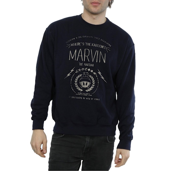 Looney Tunes Herr Marvin The Martian Where´s The Kaboom Sweatshirt Navy Blue 3XL