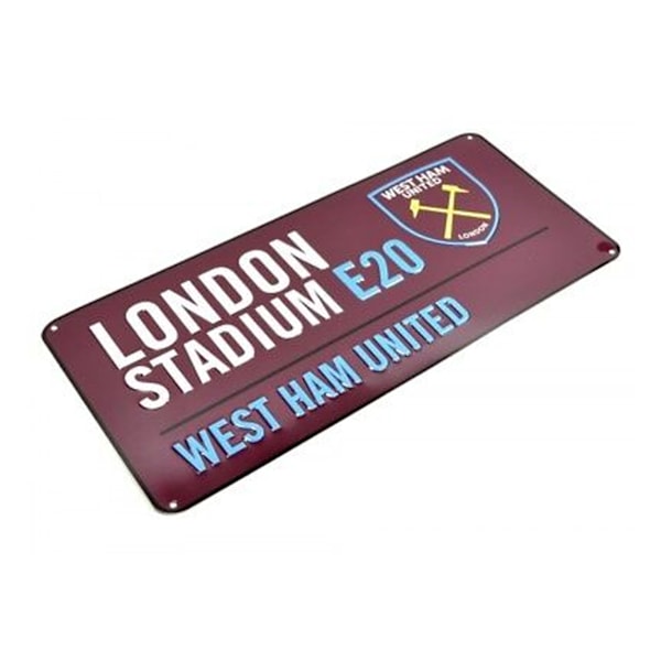 West Ham United FC Officiell Gatunamn Skylt Storlek One Size Claret Claret One Size