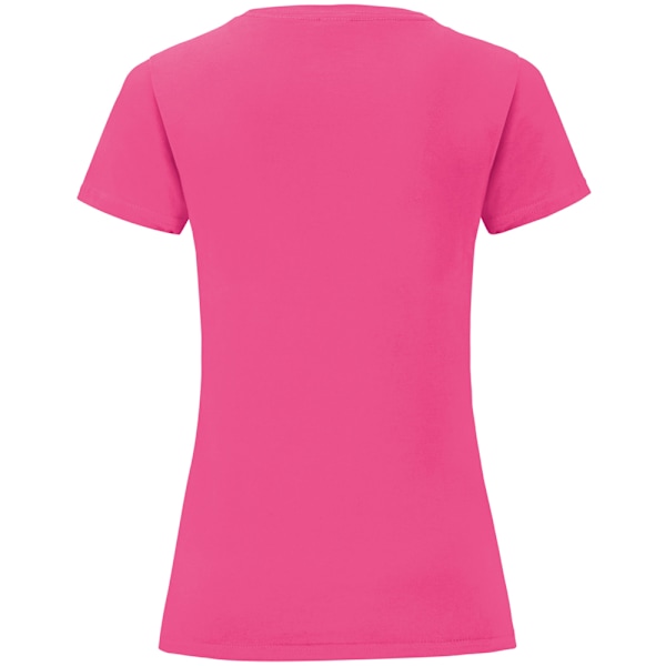 Fruit Of The Loom Dam/Damer Iconic T-Shirt S Fuchsia Rosa Fuchsia Pink S