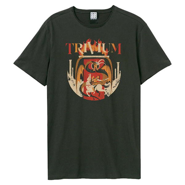 Amplified Unisex Adult Knights Vs Dragons Trivium T-Shirt L Cha Charcoal L