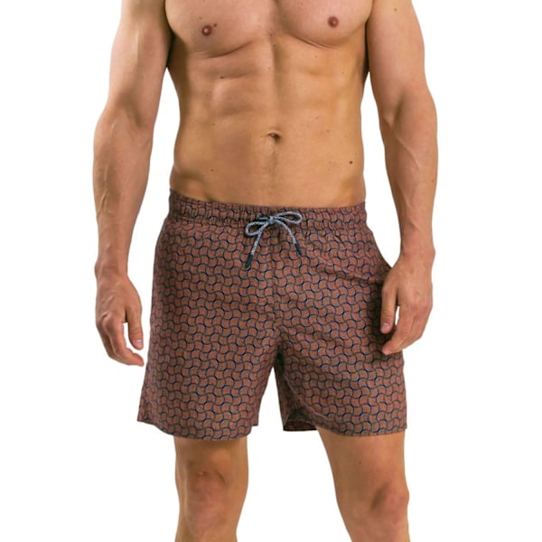 RIPT Essentials Herrar Swirl Print Baddräktsshorts L Orange Orange L