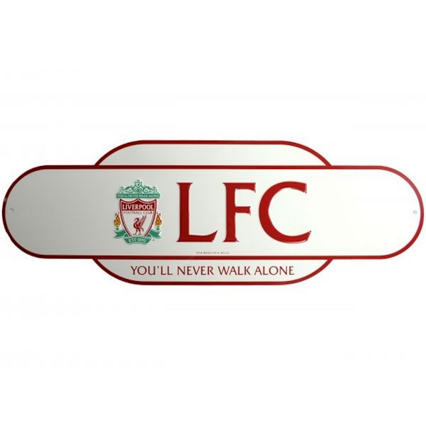 Liverpool FC Klassisk Retro Years Metallskylt En Storlek Vit White/Red One Size