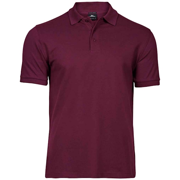 Tee Jays Herr Luxury Stretch Pique Poloshirt 3XL Vinröd Wine 3XL