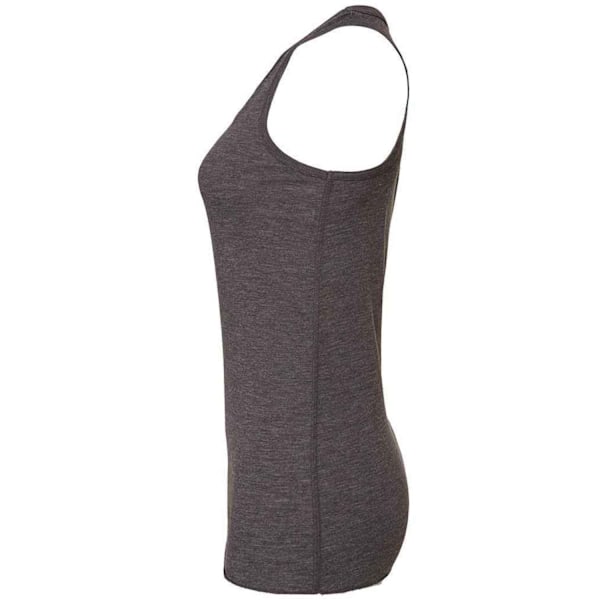 Bella + Canvas Dam/Kvinnors Flowy Racerback Tank Top 14 UK Mörk Dark Grey Heather 14 UK