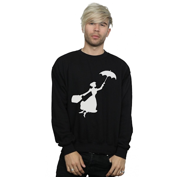 Disney Herr Mary Poppins Flygande Silhuett Sweatshirt 5XL Svart Black 5XL