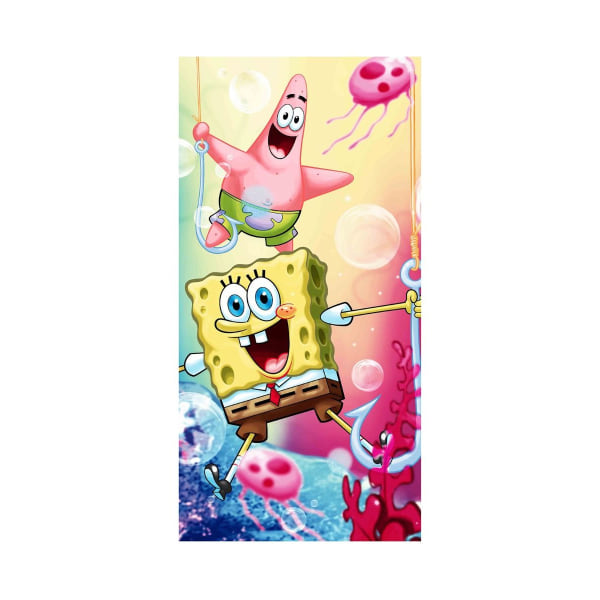 SpongeBob SquarePants SpongeBob & Patrick Cotton Handduk One Size Multicoloured One Size