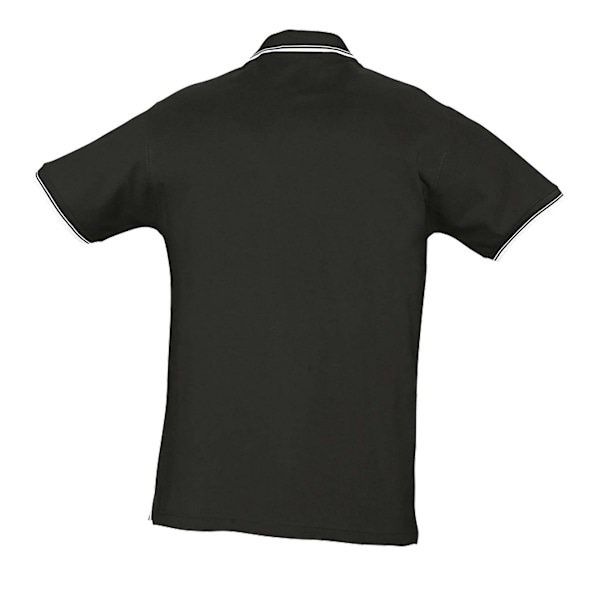SOLS Herr Practice Tipped Pique Kortärmad Poloskjorta XXL Bla Black/White XXL