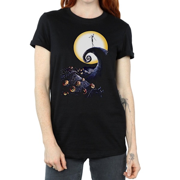 Nightmare Before Christmas Dam/Damer Cemetery Bomull Pojkvän T-shirt Black XXL