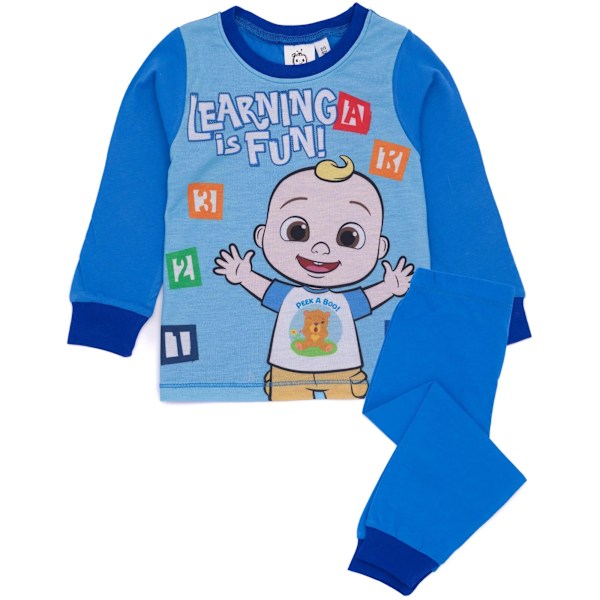 Cocomelon Boys Learning Is Fun Pyjamas Set 2-3 År Blå Blue 2-3 Years