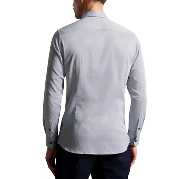 Ted Baker Herr Alham Geometrisk Långärmad Skjorta L Marinblå Navy L