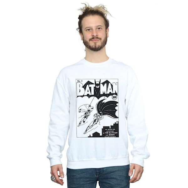 DC Comics Herr Batman No. 1 Mono Sweatshirt 4XL Vit White 4XL