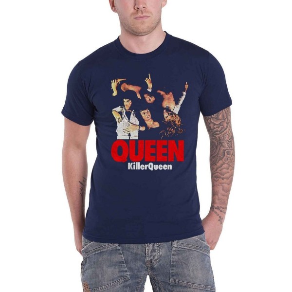 Queen Unisex Vuxen Killer Queen T-shirt M Marinblå Navy Blue M