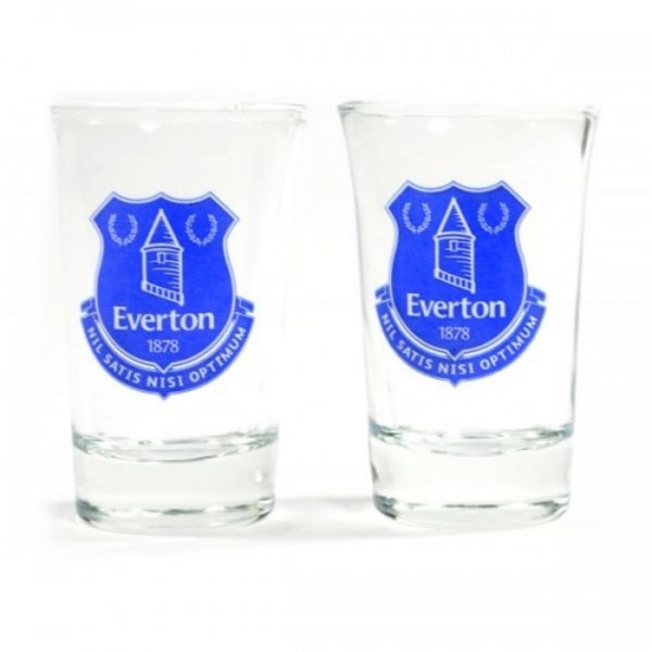 Everton FC Shot Glass Set (Pack med 2) One Size Klar/Blå Clear/Blue One Size