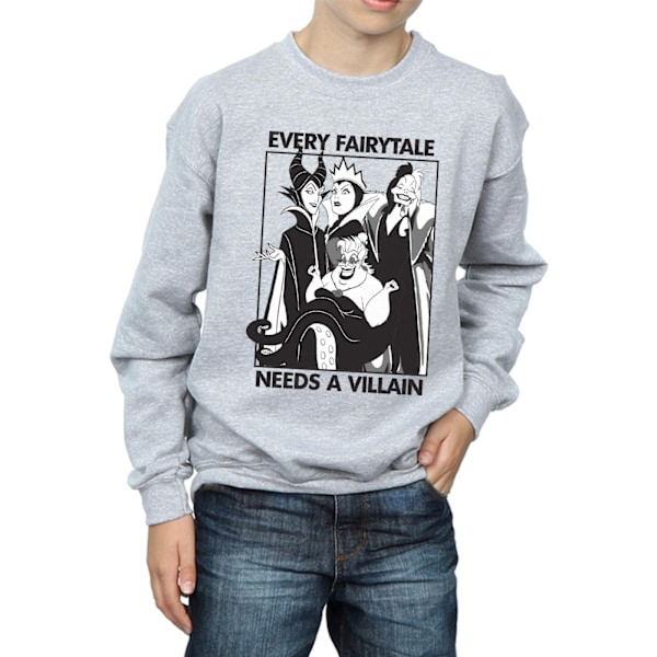 Disney Boys Every Fairy Tale Needs A Villain Sweatshirt 9-11 Ye Sports Grey 9-11 Years