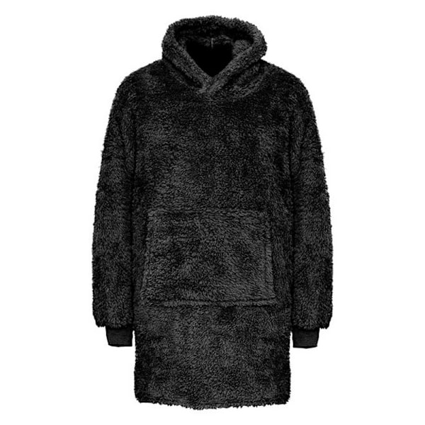 Ribbon Unisex Vuxen Teddy Fleece Oversized Hoodie One Size Svart Black One Size