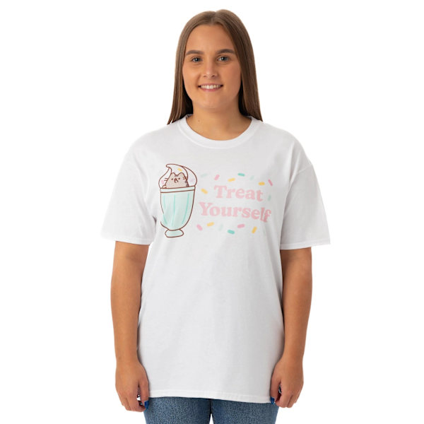 Pusheen Dam/Dam Treat Yourself T-shirt M Vit White M