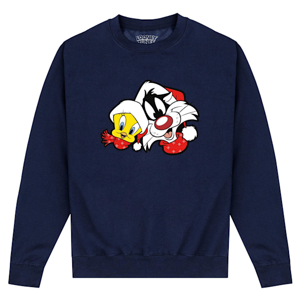 Looney Tunes Unisex Vuxen Sylvester & Tweety Sweatshirt L Marinblå Navy L