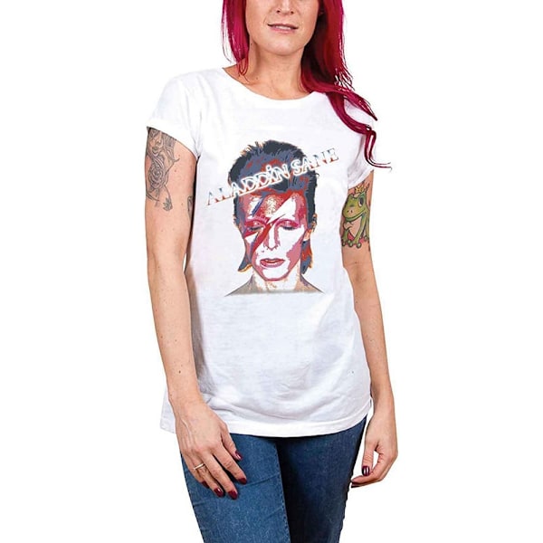 David Bowe Dam/Dam Aladdin Sane T-shirt XL Vit White XL