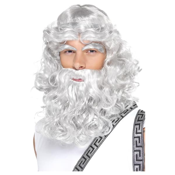 Smiffys Zeus Perukset för Män One Size Grå Grey One Size