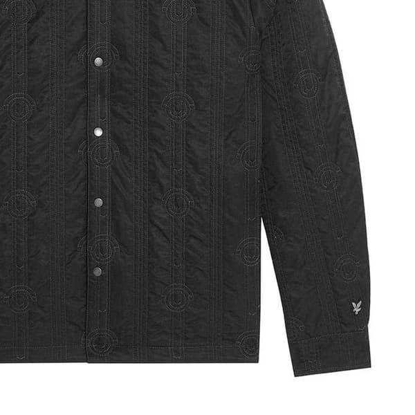 Lyle & Scott Herr Geometriskt Mönster Regular Overshirt XL Svart Black Ice XL