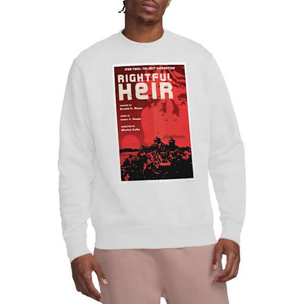 Star Trek Unisex Vuxen The Next Generation Säsong 6 Avsnitt 23 White M