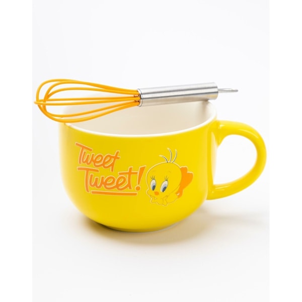 Looney Tunes Tweety Mugg och Schablon Set En Storlek Gul Yellow One Size