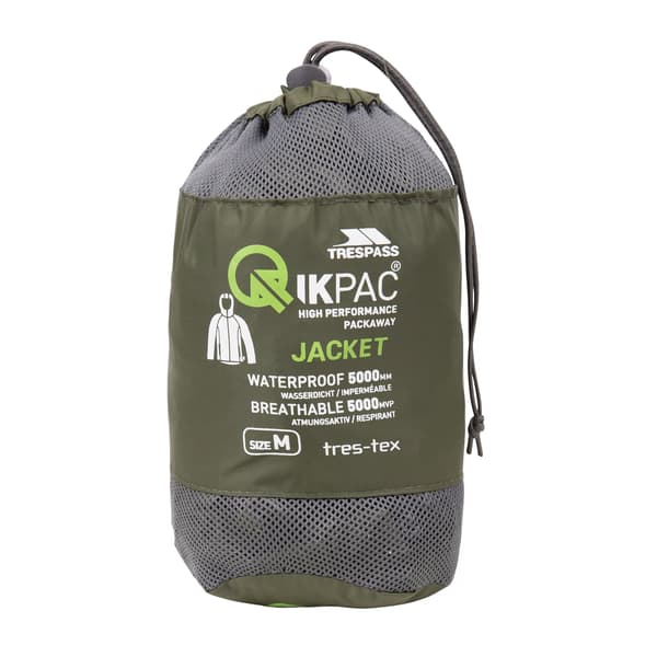 Trespass Unisex Vuxen Qikpac Vattentät Jacka M Moss Moss M