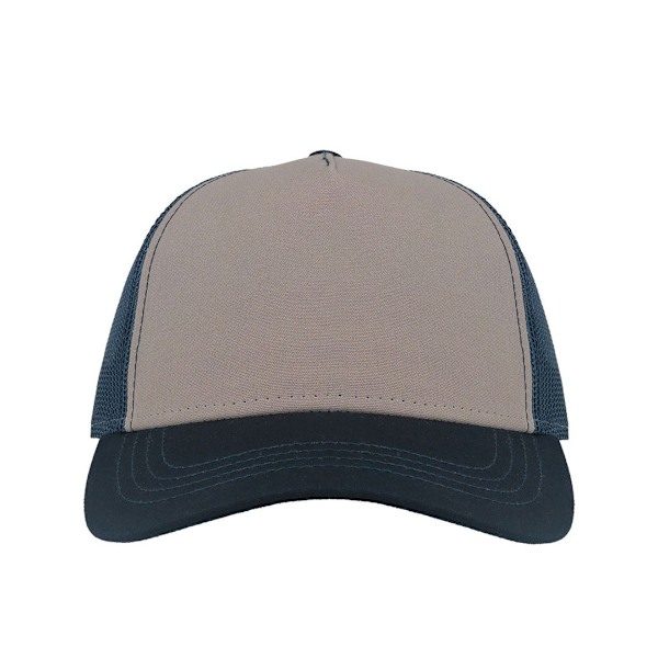 Atlantis Rapper Canvas 5 Panel Trucker Cap One Size Grå/Marinblå Grey/Navy One Size