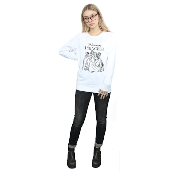 Disney Princess Womens/Ladies Wannabe Princess Sweatshirt M Vit White M