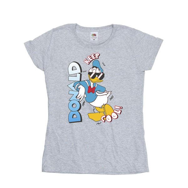 Disney Dam/Kvinnor Kalle Anka Cool Cotton T-Shirt S Sports G Sports Grey S