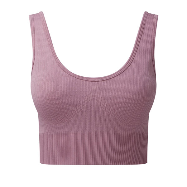 TriDri Dam/Kvinnor Multisport Ribbad Sömlös 3D BH XS Mauve Mauve XS