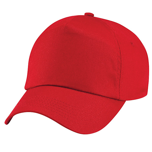 Beechfield Unisex Plain Original 5 Panel Baseball Cap (2-pack) Classic Red One Size