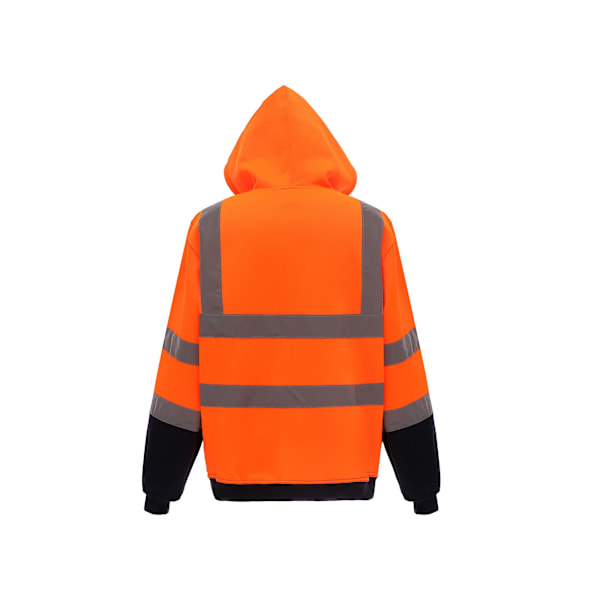 Yoko Hi-Vis Säkerhets Full Zip Hoodie L Orange/Marinblå Orange/Navy L