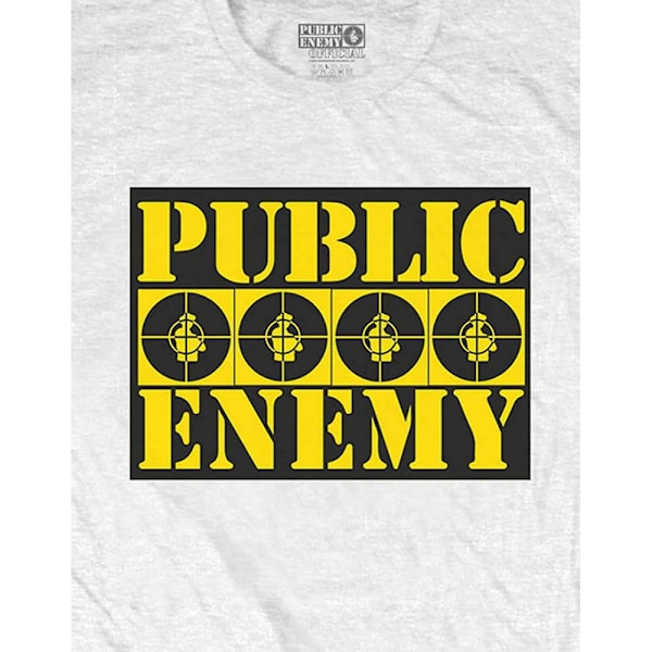 Public Enemy Unisex Vuxen Logo Bomull T-shirt XXL Vit White XXL