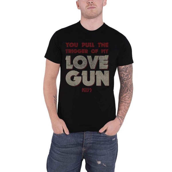 Kiss Unisex Vuxen Pull The Trigger T-shirt i bomull XXL Svart Black XXL